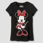 Minnie's Bow-tique Plus Size Girls' Minnie Mouse Short Sleeve T-shirt - Black Xl,