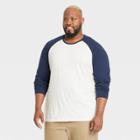 Men's Big & Tall Long Sleeve Lyndale T-shirt - Goodfellow & Co Blue