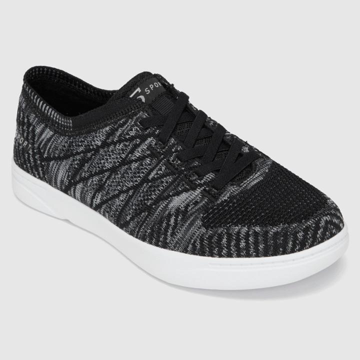 Women's S Sport By Skechers Dinah Athletic Shoes Knit Sparkle Pull-on - Black