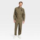 Houston White Adult Long Sleeve Jumpsuit - Green