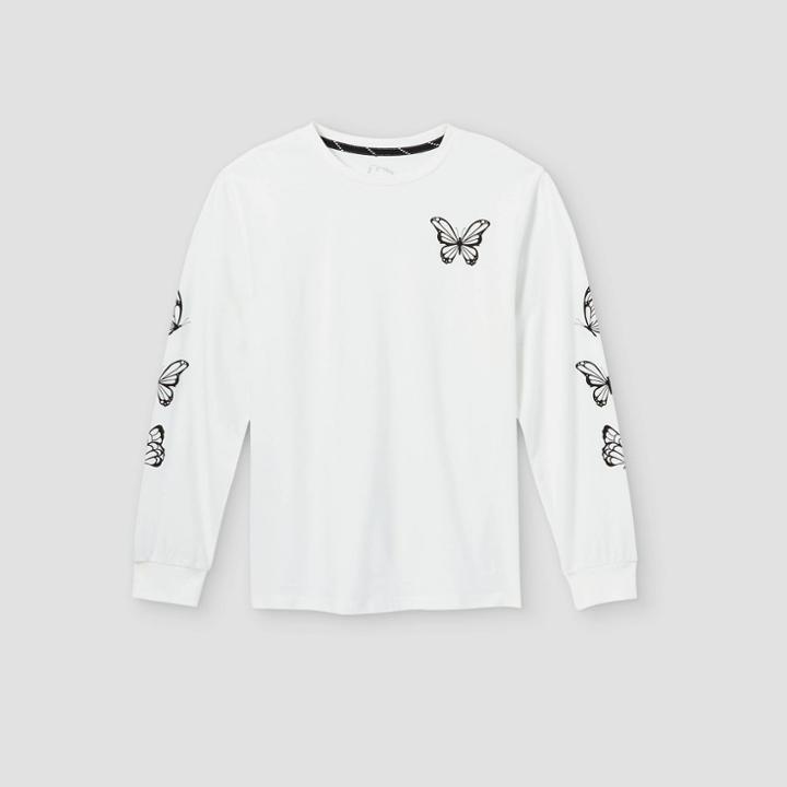 Boys' Butterfly Brights Graphic Long Sleeve T-shirt - Art Class White