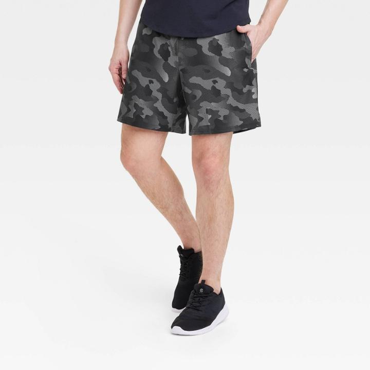 Men's Sport Shorts 8.25 - All In Motion Camo Black