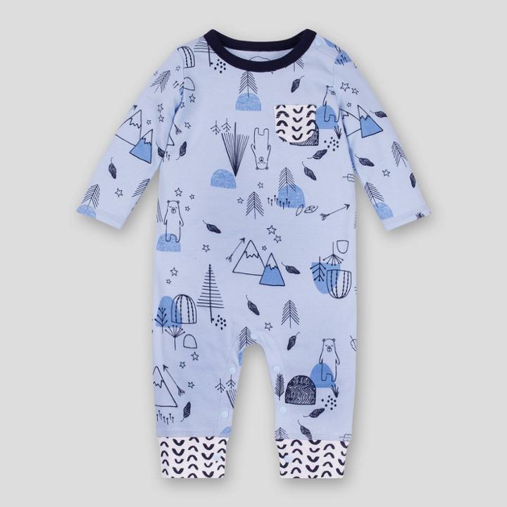 Lamaze Baby Woodland Organic Cotton Romper - Blue 3m, Kids Unisex