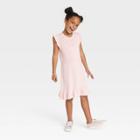 Girls' Pointelle Sweater Short Sleeve Dress - Cat & Jack Pink