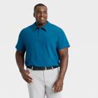 Men's Big & Tall Stretch Woven Polo Shirt - All In Motion Teal