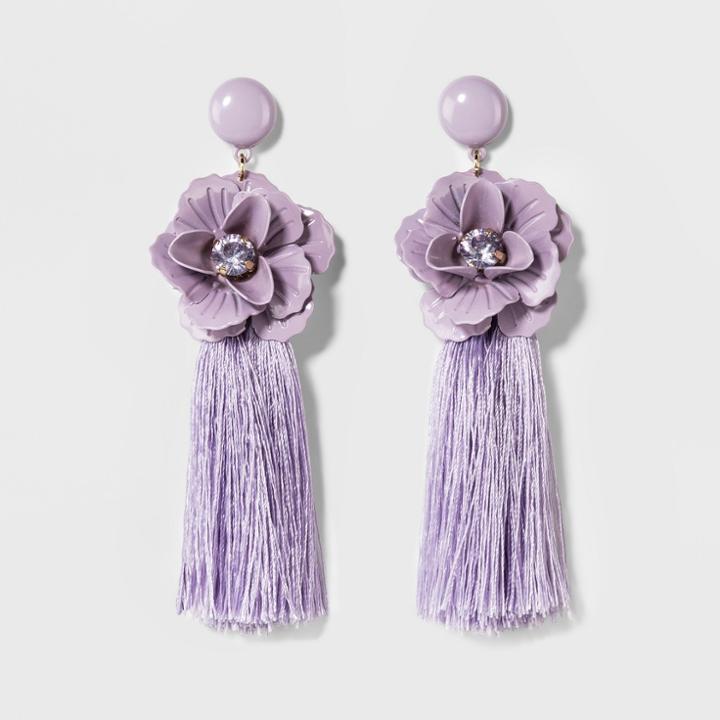 Sugarfix By Baublebar Tassel Drop Earrings With Flowers -