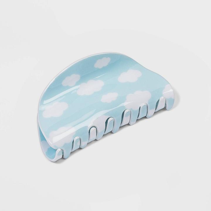 Cloud Print Claw Clip - Wild Fable Blue