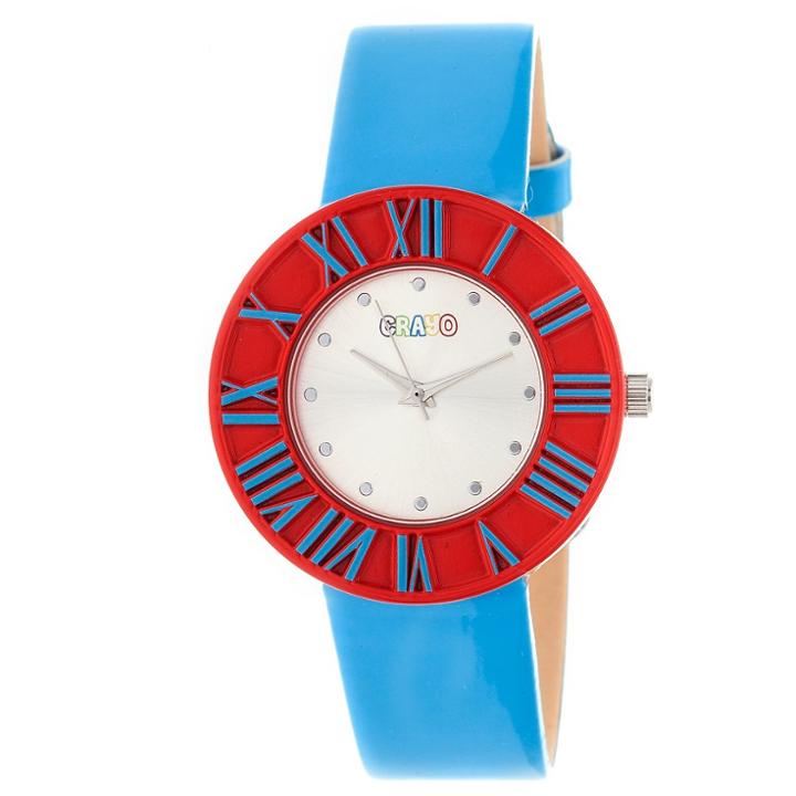 Women's Crayo Prestige Polyurethane Strap Watch-cerulean, Blue