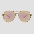 No Brand Women's Polarized Aviator Plastic Metal Sunglasses - Brown, Women's, Size: Small, Brown/grey