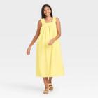 Women's Ruffle Sleeveless Dress - A New Day Yellow
