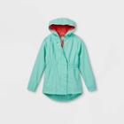 Girls' Solid Rain Jacket - Cat & Jack Turquoise