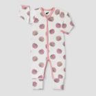 Layette By Monica + Andy Baby Girls' Floral Pajama Romper - Pink Newborn