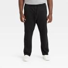 Men's Big & Tall Tapered Ultra Soft Fleece Pants - Goodfellow & Co Black