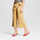 Women's Paperbag Crop Pants - Who What Wear Tan