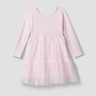 Toddler Girls' Long Sleeve Tulle Dress - Cat & Jack Pink