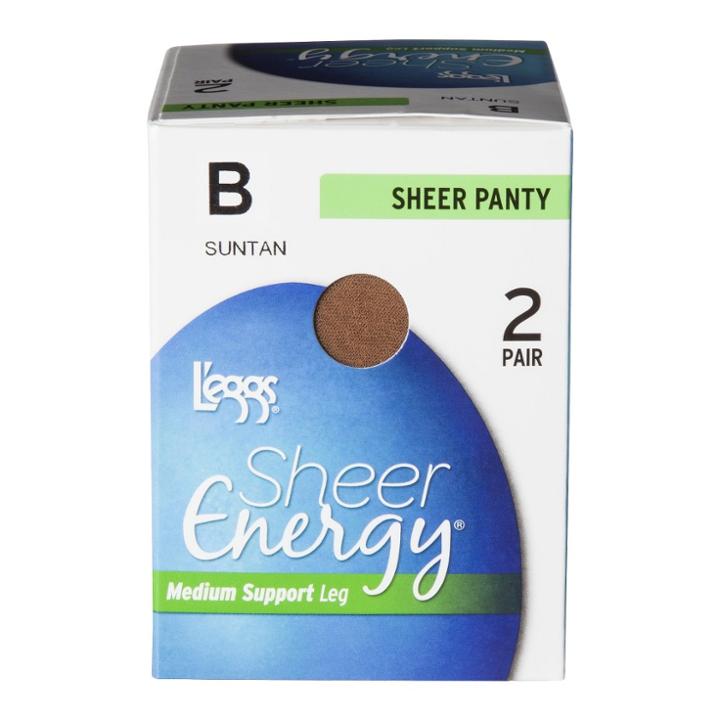 L'eggs Sheer Energy Women's 2pk Control Top Pantyhose -