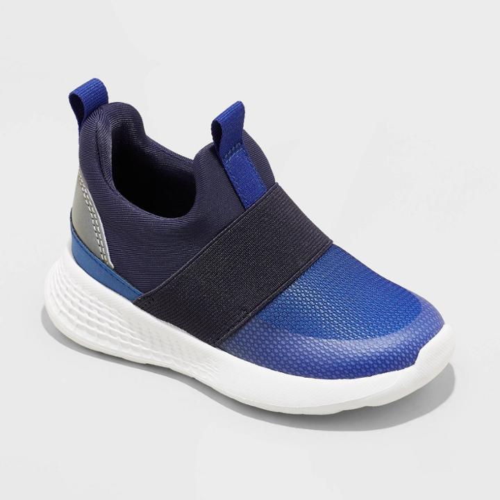 Toddler Slip-on Gray Apparel Sneakers - Cat & Jack Blue