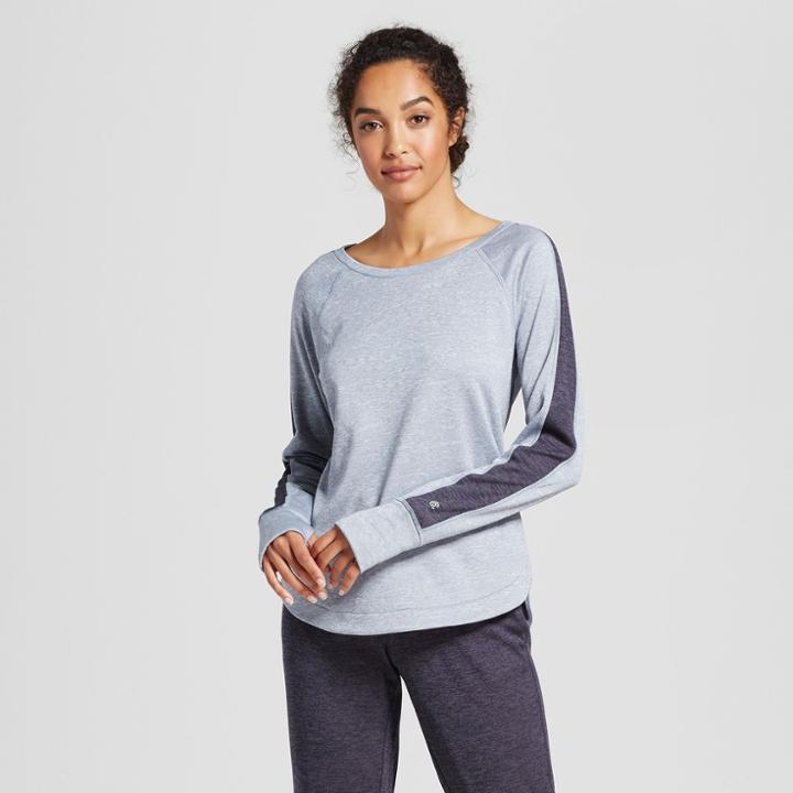 Women's Colorblock Tech Fleece Crew Pullover - C9 Champion Light Heather Gray