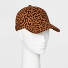 Women's Leopard Print Brushed Soft Hand Cotton Canvas Baseball Hat - Wild Fable Brown, Women's,