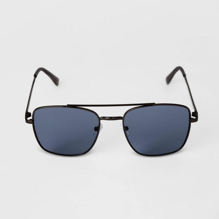 Men's Aviator Metal Sunglasses - Goodfellow & Co Gray