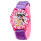 Girls' Disney Princess Belle Pink Plastic Time Teacher Watch - Purple, Girl's