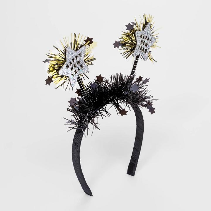 Girls' 'happy New Year' Headband - Cat & Jack Black