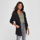 Women's Long Sleeve V-back Cardigan - Xhilaration Black