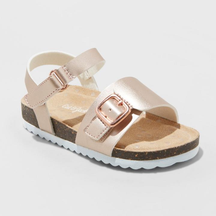 Toddler Girls' Berdie Comfort Foodbed Sandals - Cat & Jack Rosegold