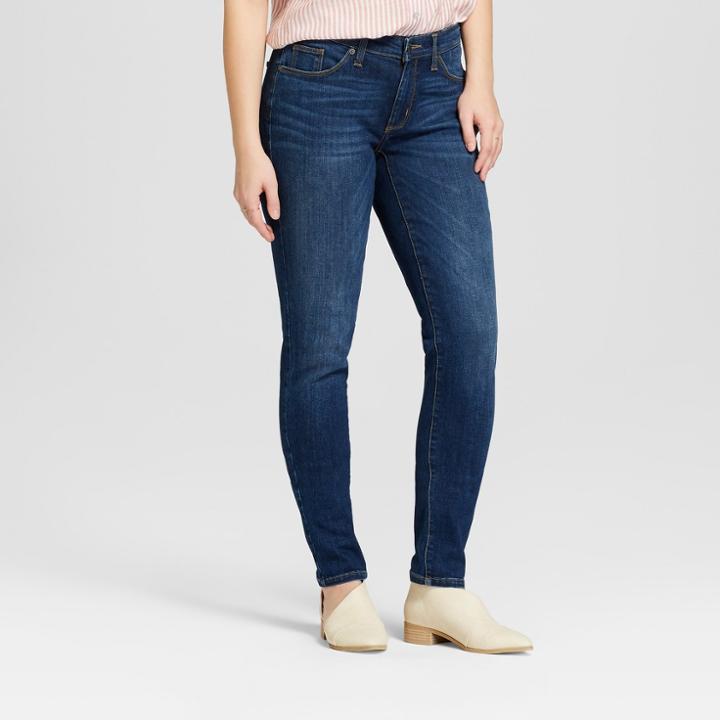 Women's Mid-rise Curvy Skinny Jeans - Universal Thread Dark Wash