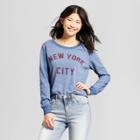 Women's New York City Long Sleeve Graphic Sweatshirt - Zoe+liv (juniors') Blue