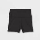 Girls' High-rise Tumble Shorts - All In Motion Black