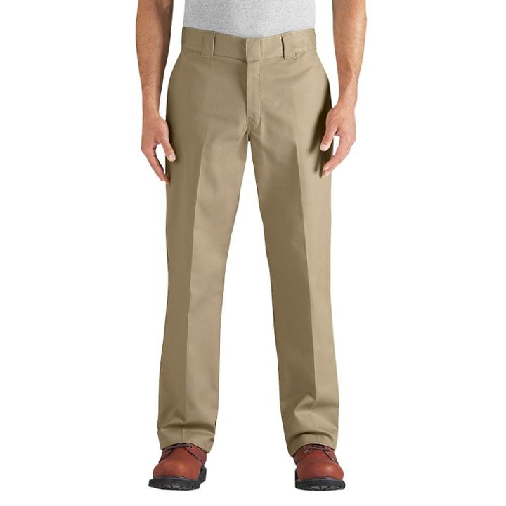 Dickies Men's Regular Straight Fit Flex Twill Pants- Desert