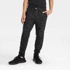 Boys' French Terry Jogger Pants - All In Motion Black Heather Xs, Boy's, Black Grey