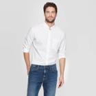 Men's Slim Fit Long Sleeve Northrop Poplin Button-down Shirt - Goodfellow & Co White S, Men's,