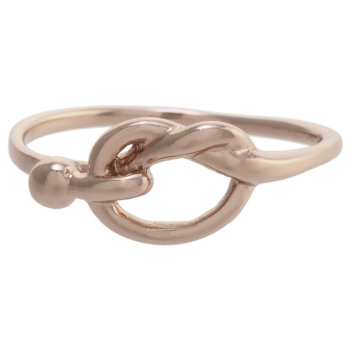 Distributed By Target Women's Rose Gold Over Sterling Silver Love Knot Ring -