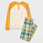 Boys' Henley Long Sleeves Pajama Set - Cat & Jack Yellow