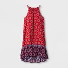 Girls' High Neck Knit Dress - Art Class Red
