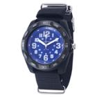 Men's U.s. Air Force C42 Backlight Watch By Wrist Armor, Blue And White Dial, Black Nylon Strap,