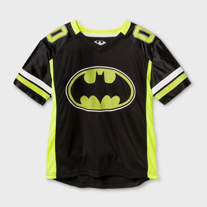 Dc Comics Boys' Batman Activewear Jersey - Black/yellow