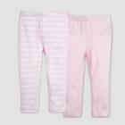 Burt's Bees Baby Organic Cotton Girls' 2pk Pants Set - Pink