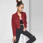 Women's Plaid Long Sleeve Button-down Western Shirt - Wild Fable Red