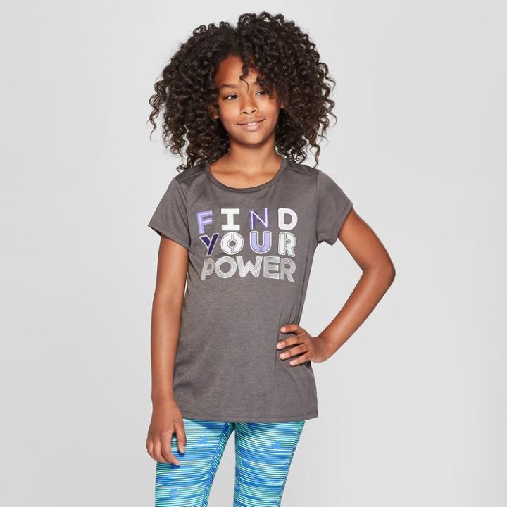 Girls' Find Your Power Graphic Tech T-shirt - C9 Champion Gray Heather