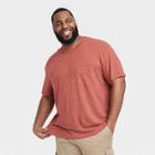 Men's Big & Tall Short Sleeve Hemp Cotton T-shirt - Goodfellow & Co Red