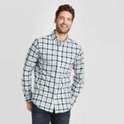 Men's Standard Fit Long Sleeve Poplin Button-down Shirt - Goodfellow & Co Sea Blue S, Men's, Size: Small, Blue Blue