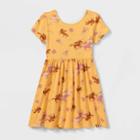 Girls' Spirit Riding Free Short Sleeve Dress - Yellow