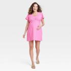 Short Sleeve Woven Maternity Dress - Isabel Maternity By Ingrid & Isabel Pink