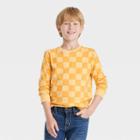 Boys' Long Sleeve Checkerboard Print T-shirt - Cat & Jack Yellow