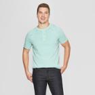 Men's Regular Fit Short Sleeve Henley Shirt - Goodfellow & Co Alpine