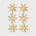 Sugarfix By Baublebar Stacked Flower Drop Earrings - Gold