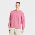 Men's Cotton Fleece Crewneck Sweatshirt - All In Motion Ruby